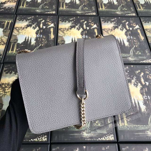 Gucci包 古馳女包 510304淺灰 Gucci新款鏈條包 Gucci單肩斜挎包  gudj1171